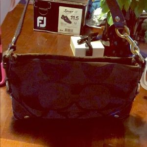 Coach brown small shoulder bag